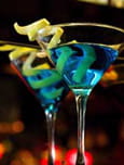 Blue moon martini