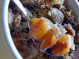 Crumble aux nectarines et aux sp�culoos