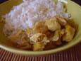 Curry de poulet � la mangue