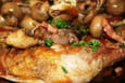 Pintade brais�e aux lardons