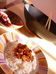 Wok de poulet au curry madras