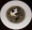Oeufs poch�s, cr�me aux trompettes de la mort