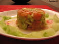 Tartare de tomate-concombre au cumin