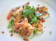 Gambas saut�es au poivre vert et � la coriandre