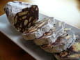 Saucisson au chocolat, miel et noisettes