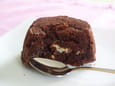 Fondant au chocolat coeur blanc