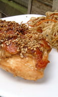 Poulet laqué aux graines de sésame