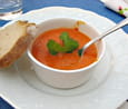 Cr�me de poivrons rouges au mascarpone