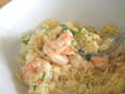 Risotto de p�tes aux crevettes et aux herbes