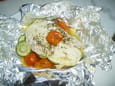 Papillote d escalopes de poulet aux chavignol
