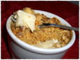 Crumble poire et roquefort aux noix