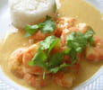 Curry indien de crevettes
