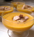 Cr�me de courge aux quatre-�pices et au foie gras