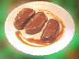 Brioche en pain perdu, caramel au beurre sal�