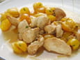 Eminc� de poulet aux mirabelles