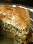 Pastilla � l agneau, aux herbes et aux aubergines