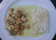 Eminc� de poulet aux coques sauce curry