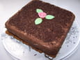Marquise au chocolat et � la fleur d oranger