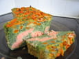 Cake au saumon, �pinards et carottes