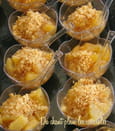 Mini crumbles poires, tonka et noisettes