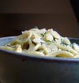 Pasta � la cr�me de courgettes