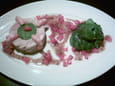 Aile de raie, salade de pousses d �pinard