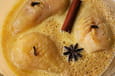 Poires r�ties aux �pices et sabayon � la bi�re