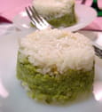 Timbale de riz aux petits pois