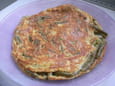 Omelette de haricots verts au raifort