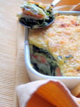 Lasagnes Saint-Jacques, crevettes, fenouil et pistache