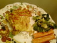 Omelette poivron-poireau