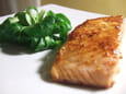 Pav� de saumon au miel et piment