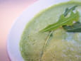 Velout� de courgettes-roquettes et Vache qui rit