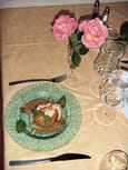Bavarois de crevettes rubann� au saumon fum�