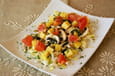 Salade d endives, de champignons et de pamplemousse rose au comt� et aux graines de s�same