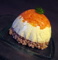 Bavarois d avocat �pic� au saumon fum� et kasha