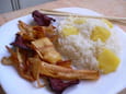 Risotto d ananas aux chips de l�gumes