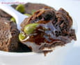 Coulant au chocolat aux �clats de pistache