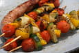 Brochettes de l�gumes marin�s