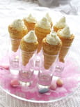 Mini cornets feuillet�s � la cr�me