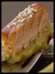 Saumon laqu�, s�same et pois cass�s