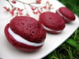 Macarons � la tomate et gel�e de ch�vre
