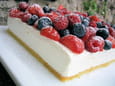 Bavarois au fromage blanc et aux fruits rouges
