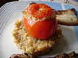 Tomate farcie et son risotto