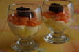 Verrine fra�cheur de saumon, granny et succ�dan� de caviar