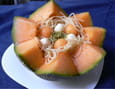 Salade de p�tes melon-pesto