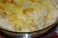 Gratin de chou blanc aux lardons