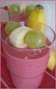 Smoothie banane-framboise