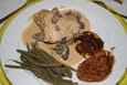 Poulet de Bresse � la cr�me et aux morilles