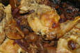 Lapin confit au chou rouge et aux ch�taignes